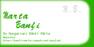 marta banfi business card
